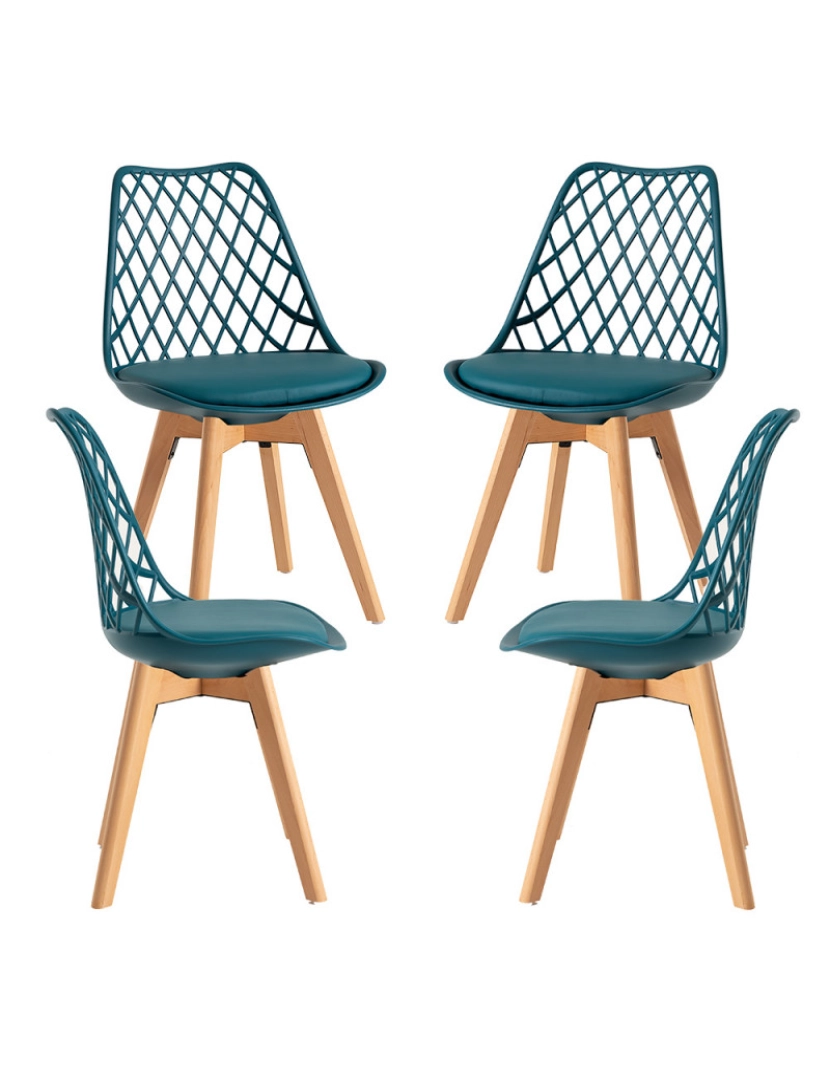 Presentes Miguel - Pack 4 Cadeiras Mima - Verde-azulado
