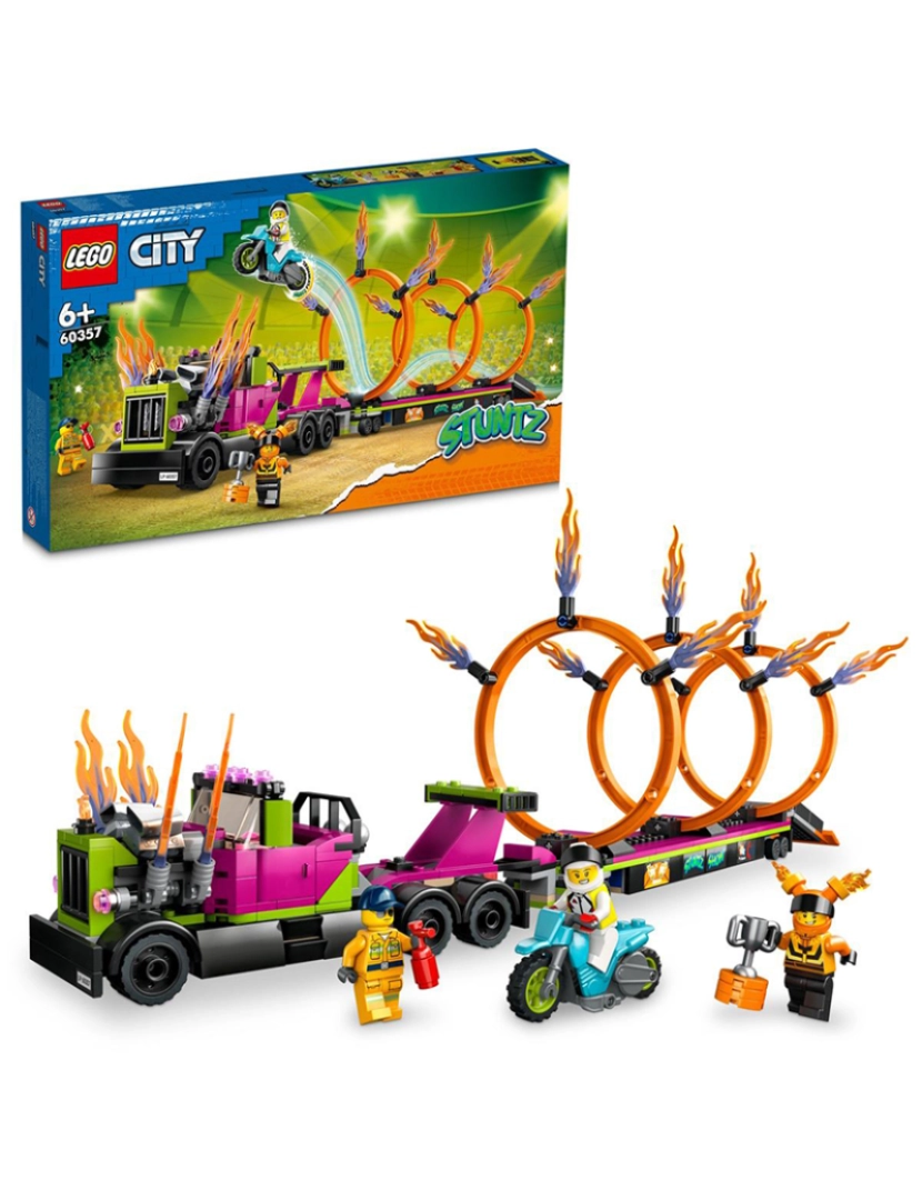 Lego - Lego City Desafio Acroba.Camião E Aneis Fogo 60357