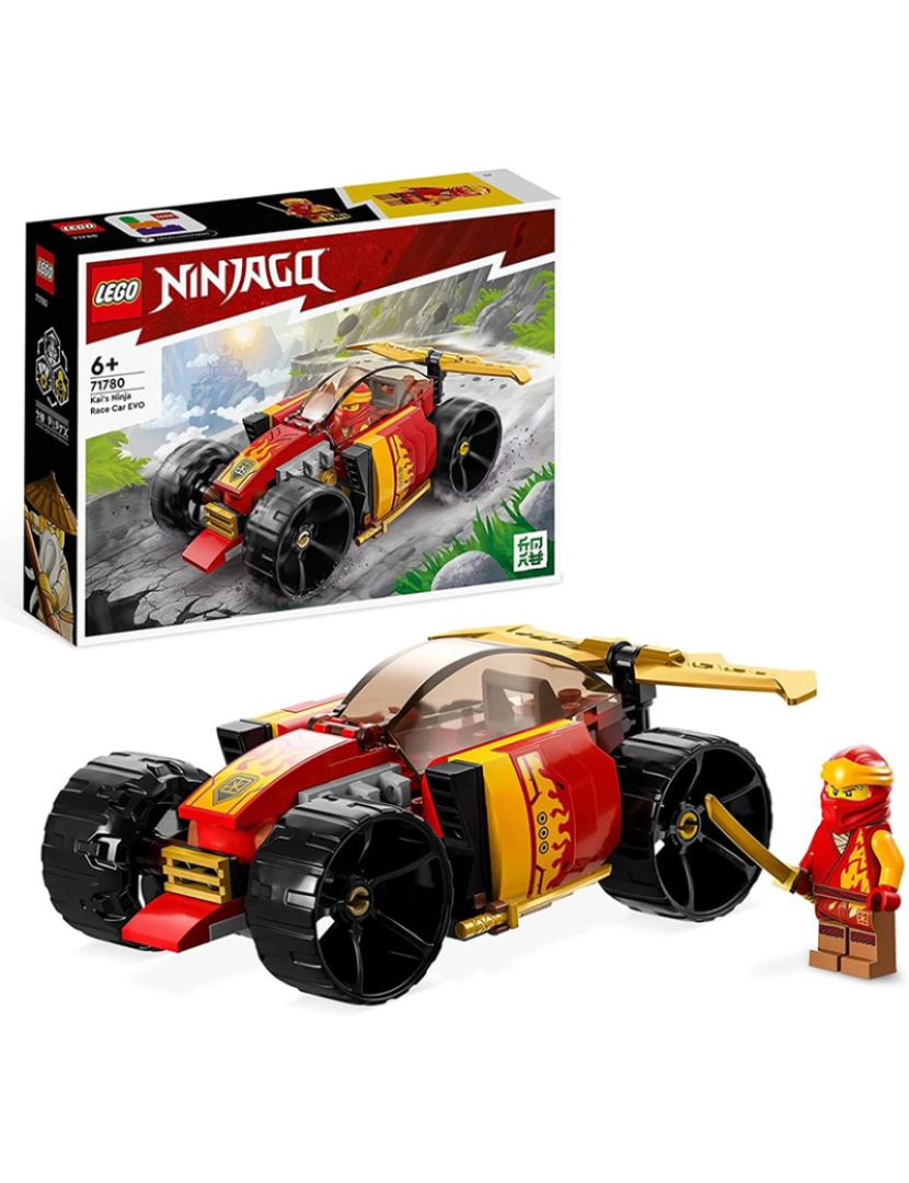 Lego - Lego Ninjago Carro Corrida Ninja Evo Do Kai 71780