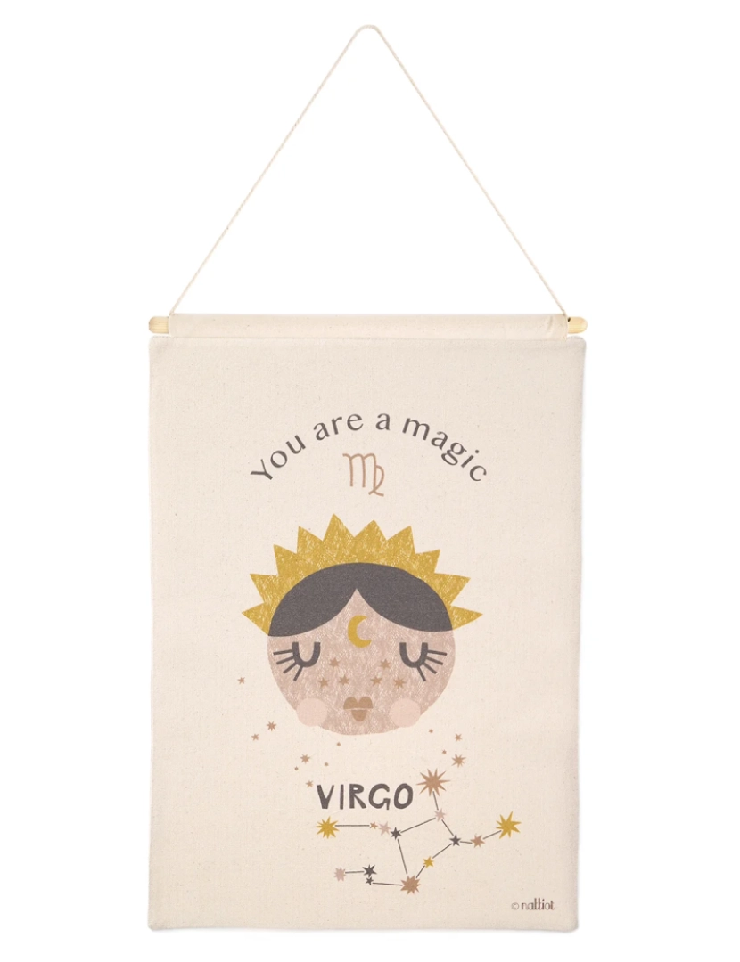 Nattiot - Little Virgo Decoração de parede Criança Zodiac Signo virgem