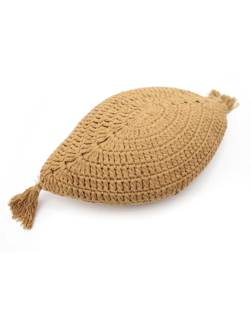 Nattiot - Camel Mustard Cushion Bohemian Crochet