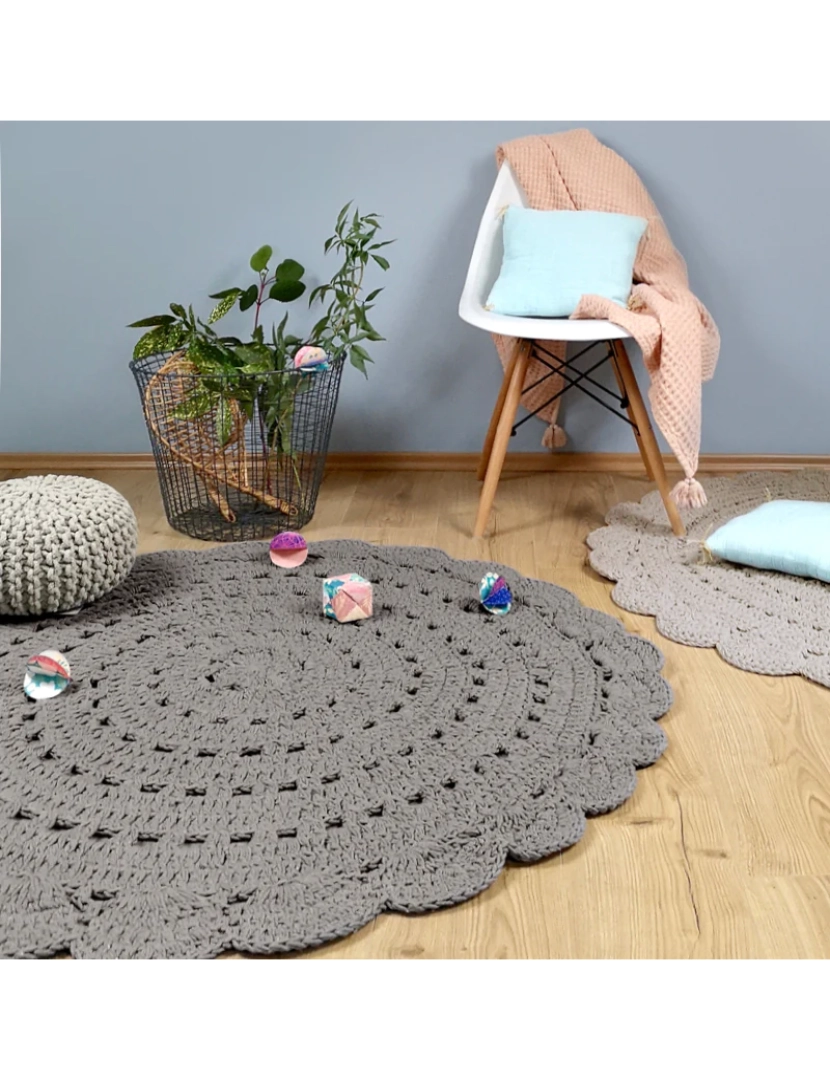 Nattiot - Alma Gris Tapis Enfant Crochet