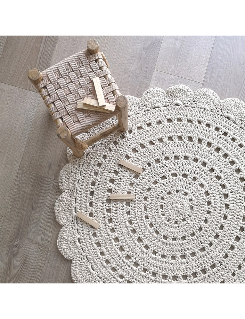 imagem de Alma Ecru Tapis Enfant Crochet2