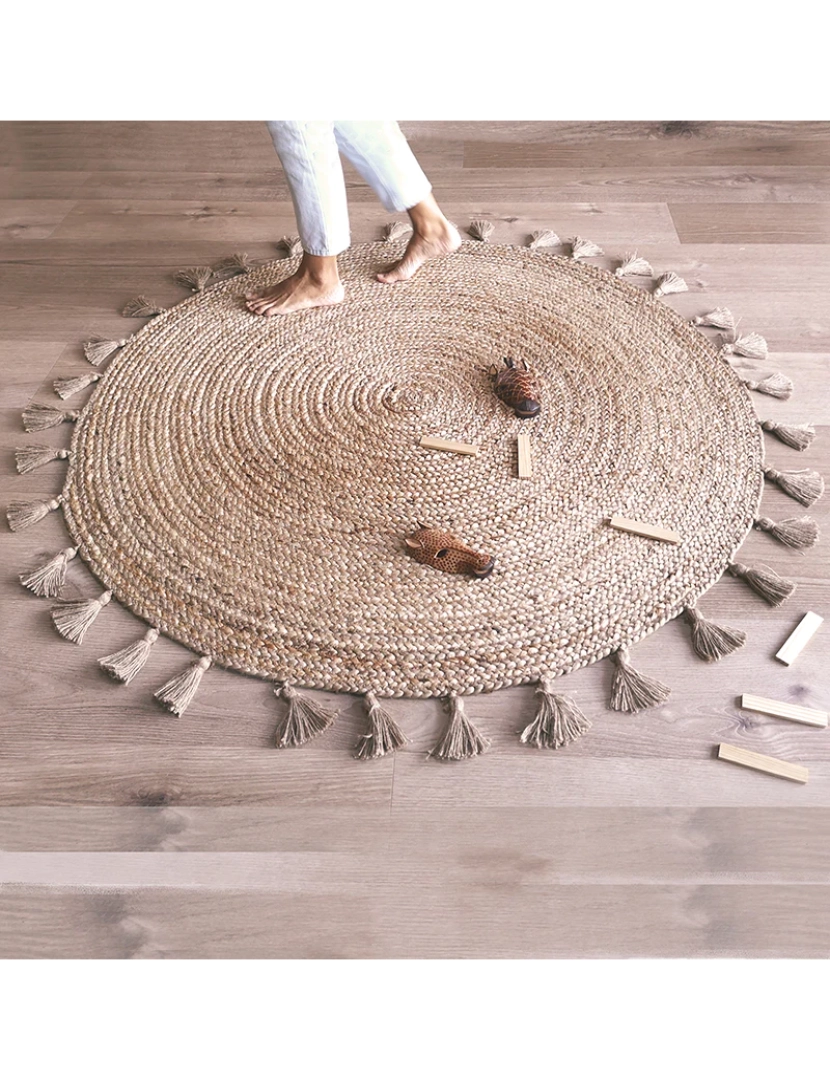 Nattiot - Else Tapis Jute com Pompons