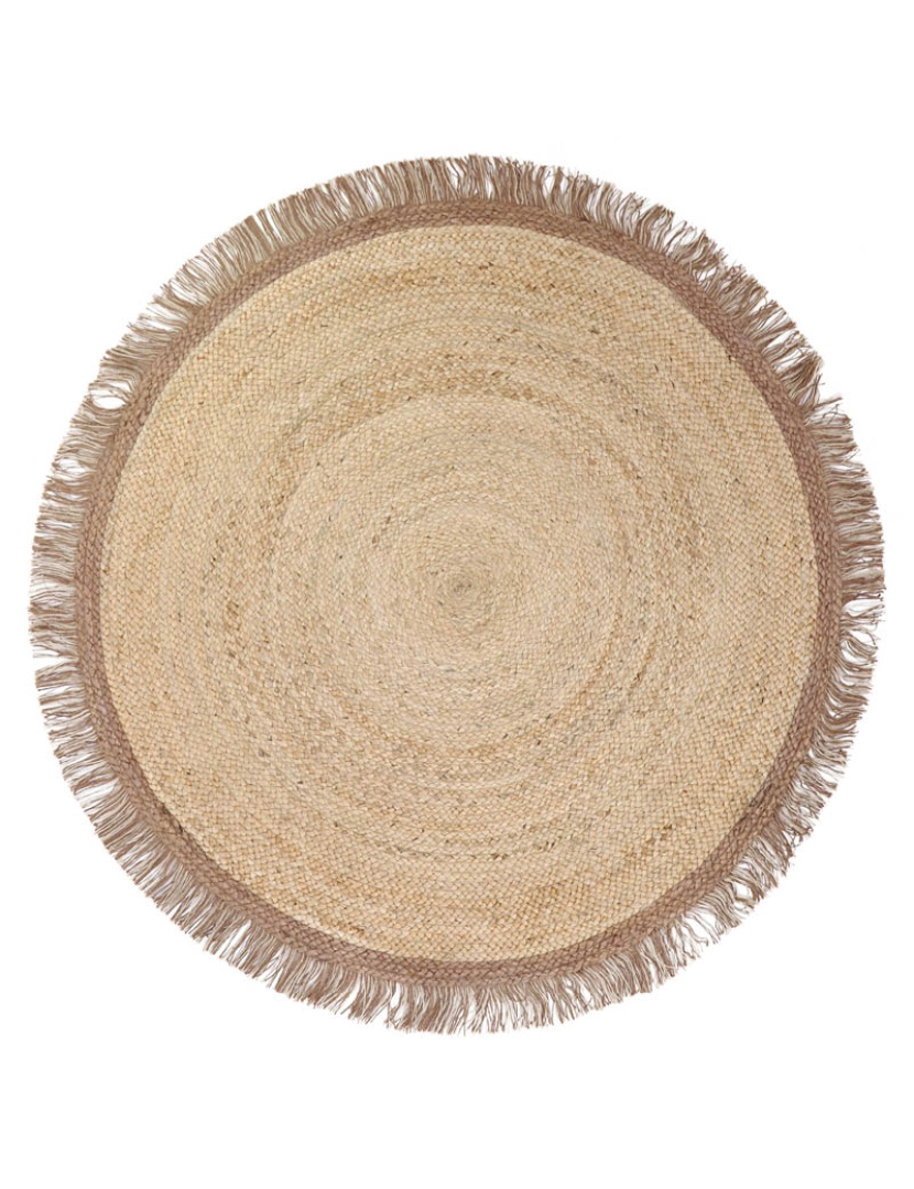 imagem de Tar Tapis Jute Rond com Franges1