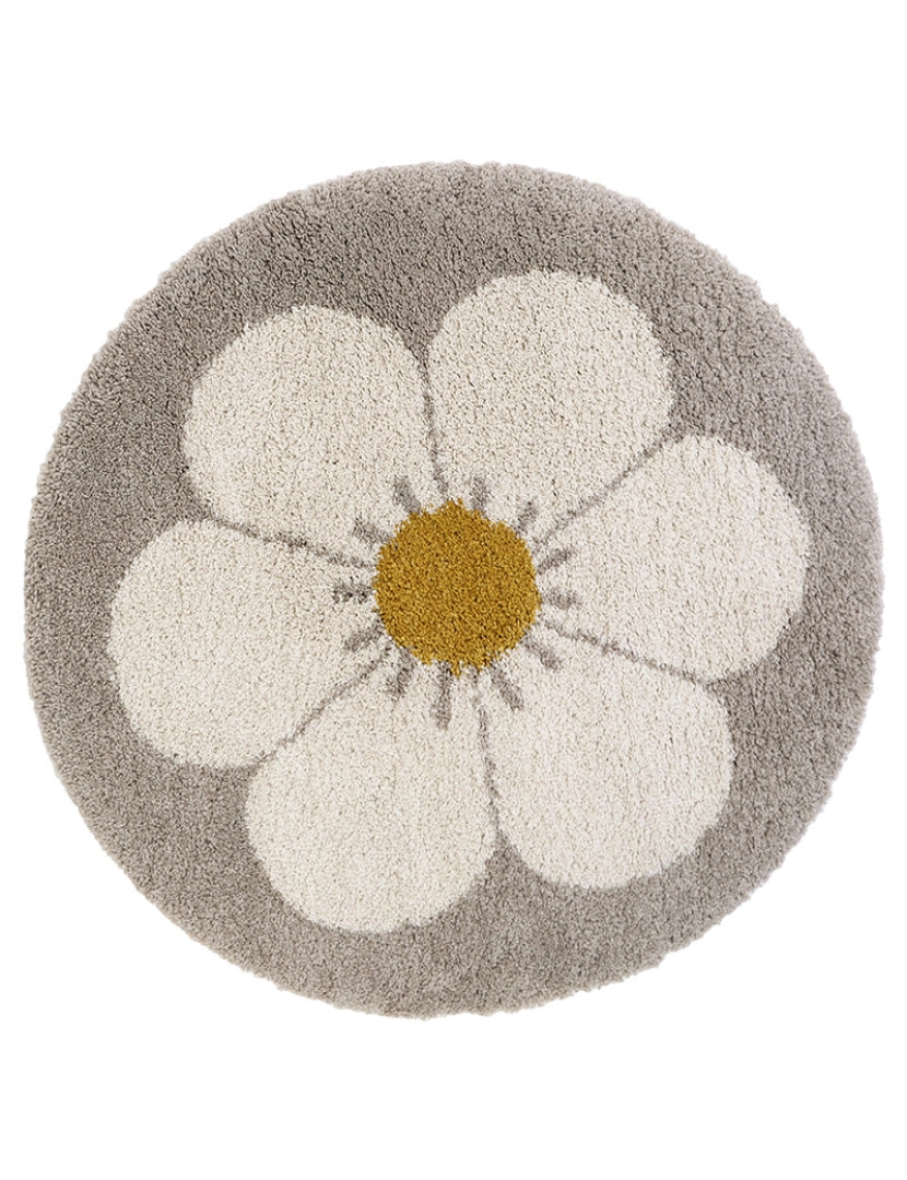 imagem de Bohemian Daisy Carpet Crianças Bege redondo1