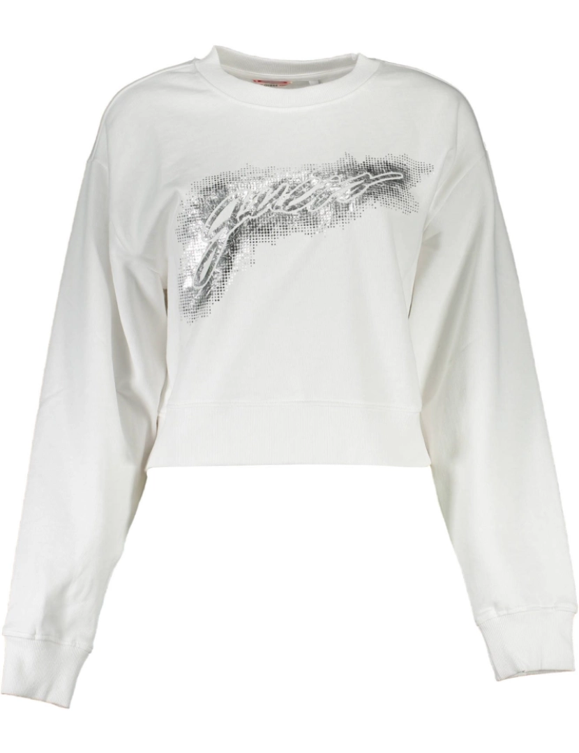 Guess Jeans - Sweatshirt Sem Zíper Senhora Branco