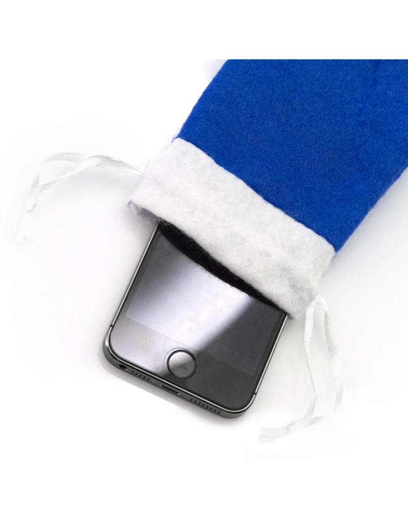 imagem de DAM Capa para smartphone  com design original de chapéu de Papai Noel 819 cm. Cor azul2