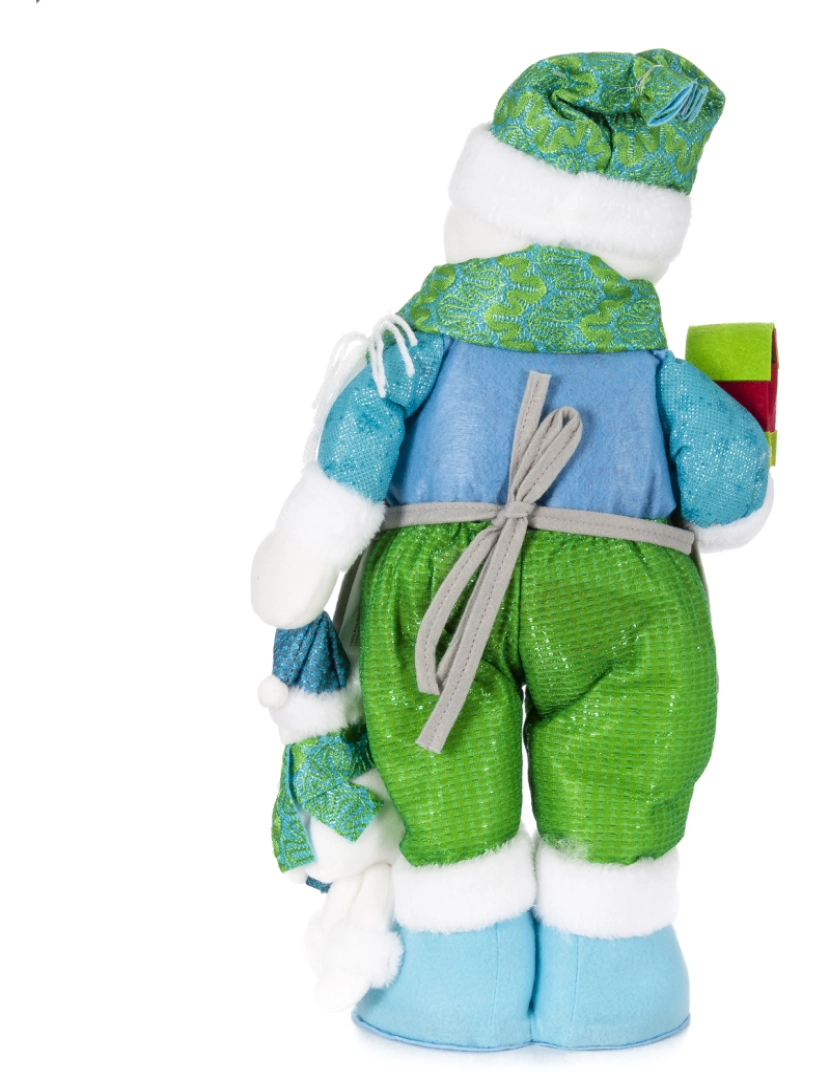 imagem de DAM Figura  Boneco de neve com trem e mini boneco de neve, 50cm. 26x11x50 cm. Cor verde3