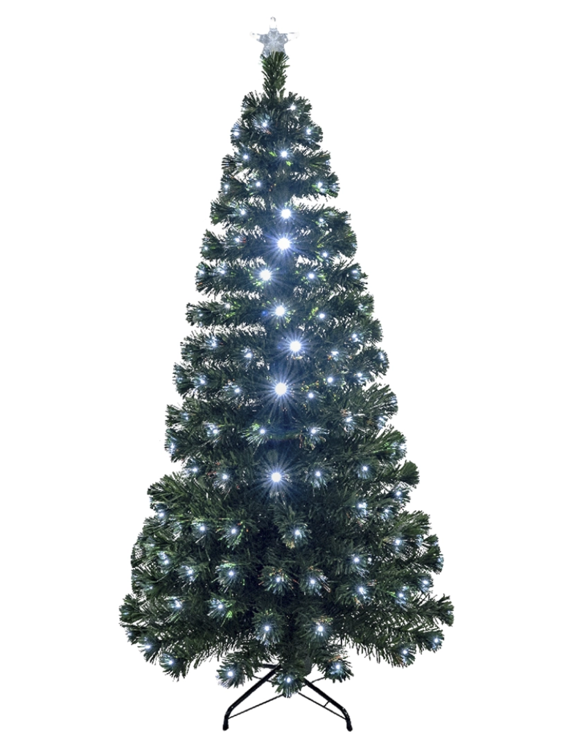 imagem de DAM Árvore de fibra óptica  Verde c/luz com coluna bluetooth 120cm 65x65x120cm. Cor verde1