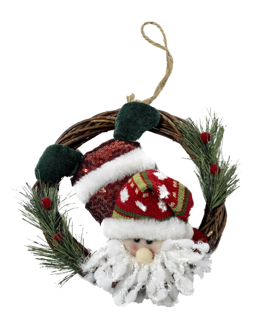 DAM - DAM Guirlanda de Natal da boneca  Papai Noel. 20,5x3x21cm. Cor: Multicolorido