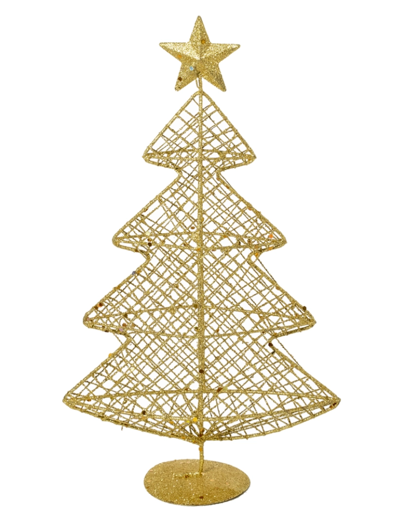 DAM - DAM Árvore de Natal decorativa  de 22cm. 12,5x5x22 cm. Cor: Ouro