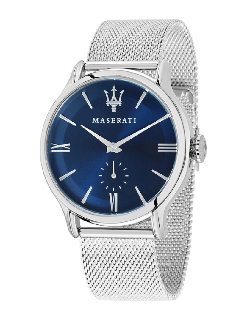 Maserati - Relógio Homem Epoca Prateado e Azul