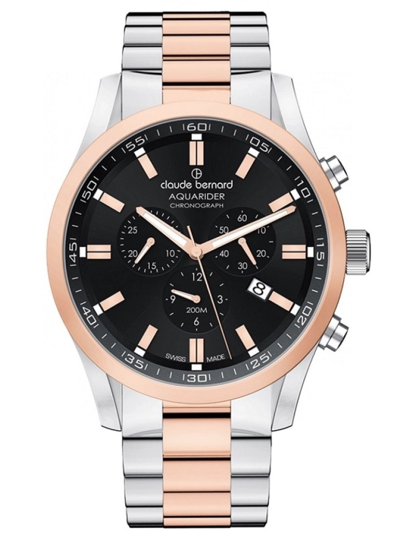 Claude Bernard - Relógio Claude Bernard STF Aquarider Chrono 10222-357RM-NIR