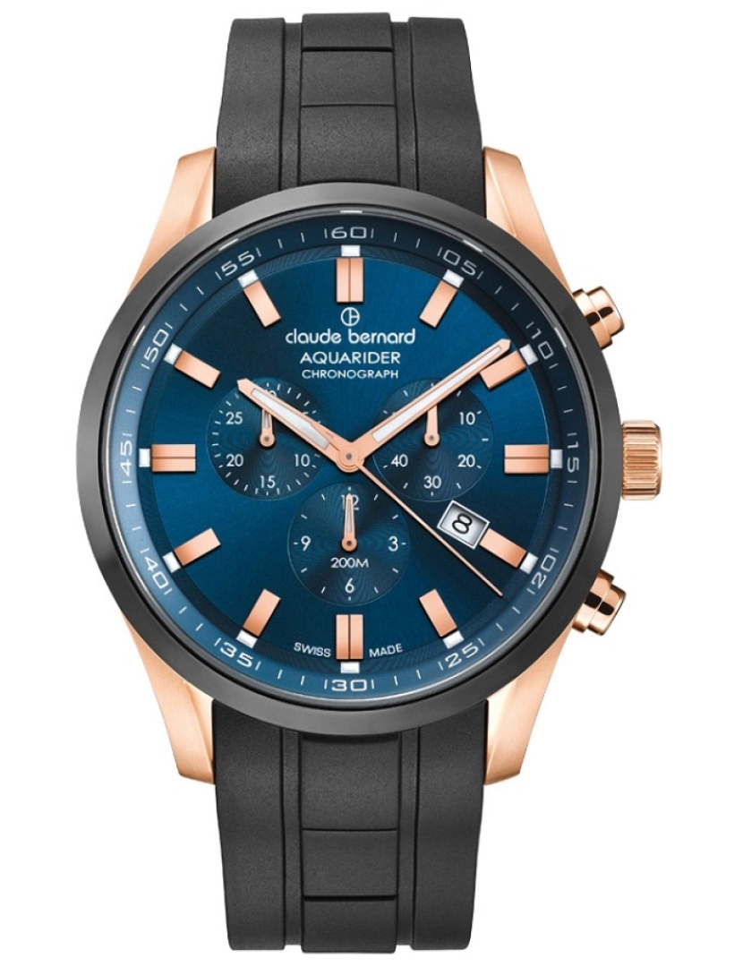 Claude Bernard - Relógio Claude Bernard STF Aquarider Chrono 10222-37RNCA-BUIR1