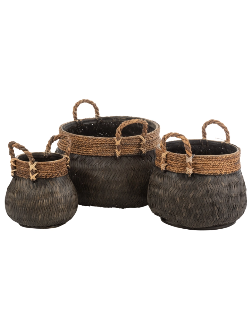 imagem de Conjunto J-Line de 3 cestas + bola de areia bambu + corda preta1