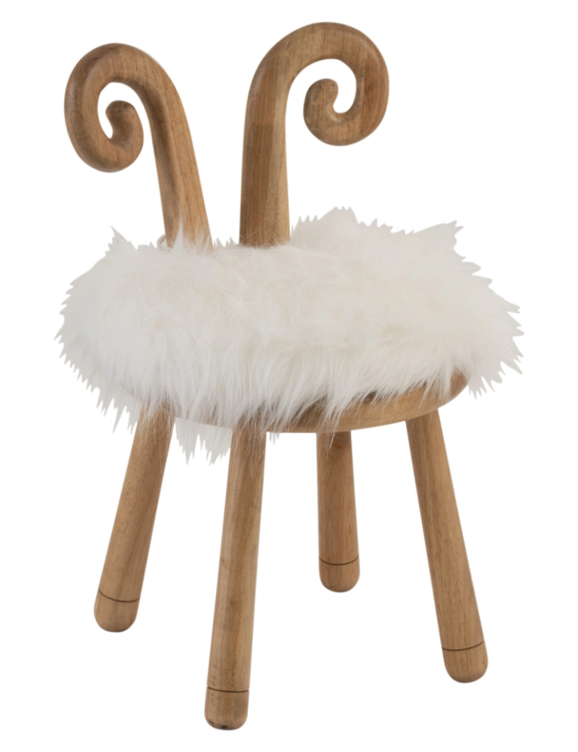 imagem de J-Line Oreille cadeira madeira natural1