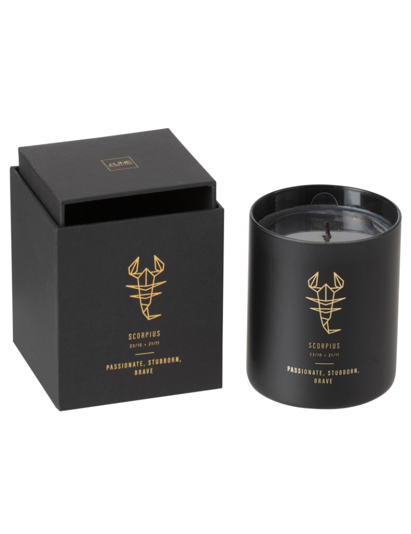 J-Line - Candle de perfume J-Line Astro Scorpion Noire50 H. H. H
