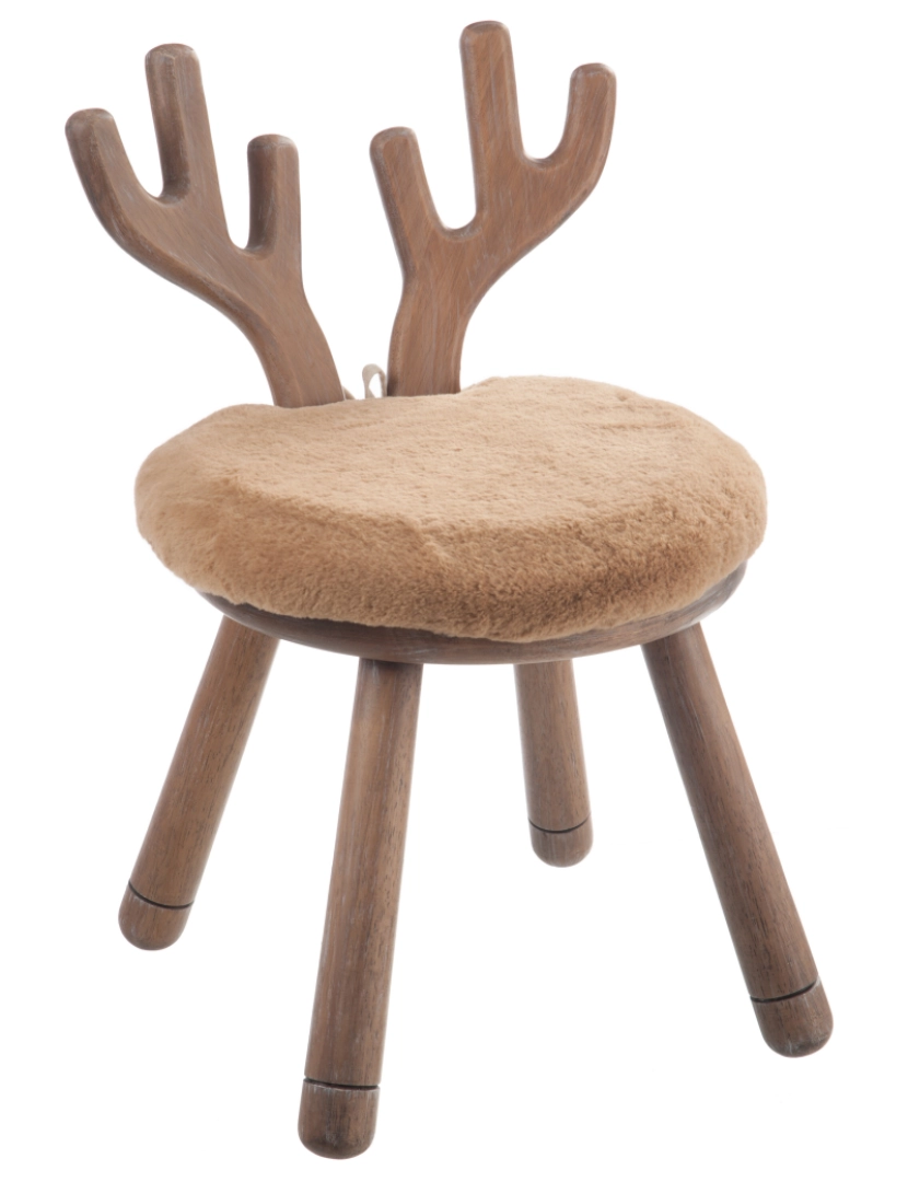 J-Line - J-Line cadeira Oreil Deer madeira natural