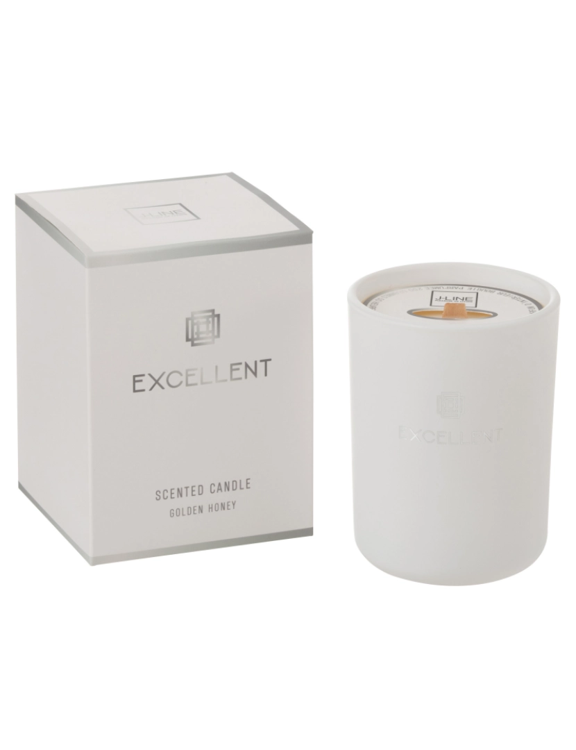 J-Line - J-Line Perfume vela Excelente vidro branco Small-50H