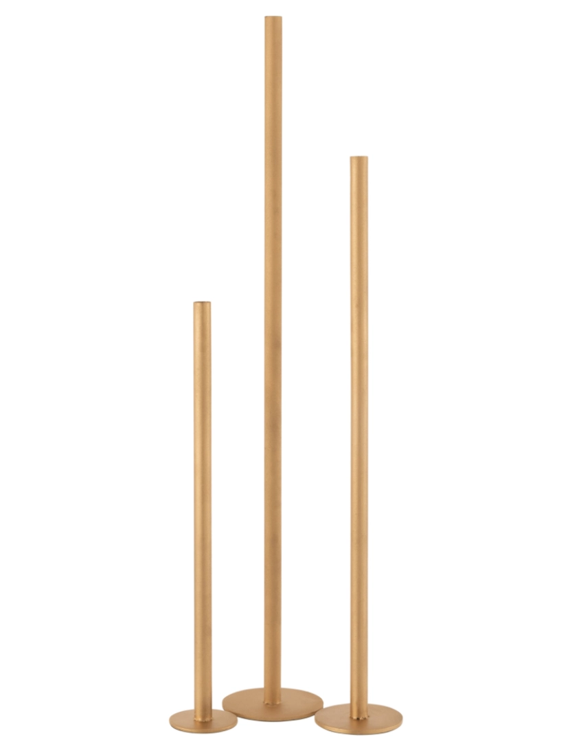 imagem de Conjunto J-Line De 3 Chandelier Alta Modernidade Esteira de metal de ouro1