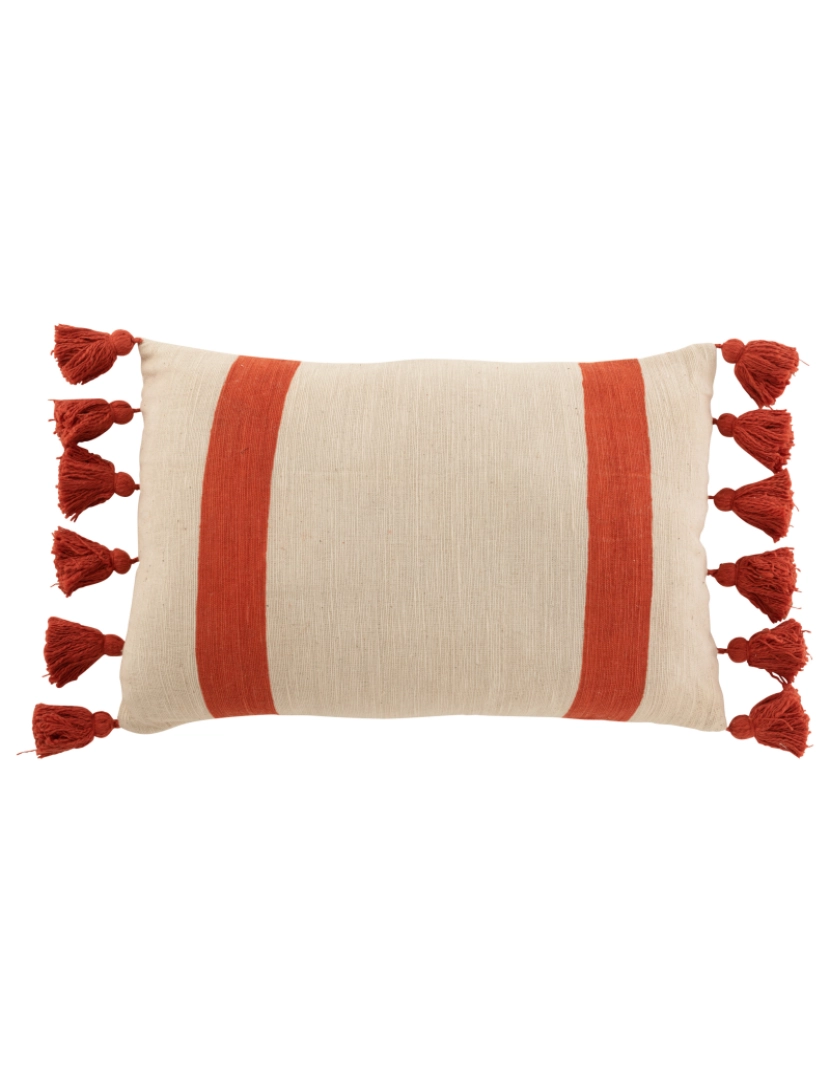 imagem de J-Line Coussin Beach Rayure Rectangle Algodão Coral1