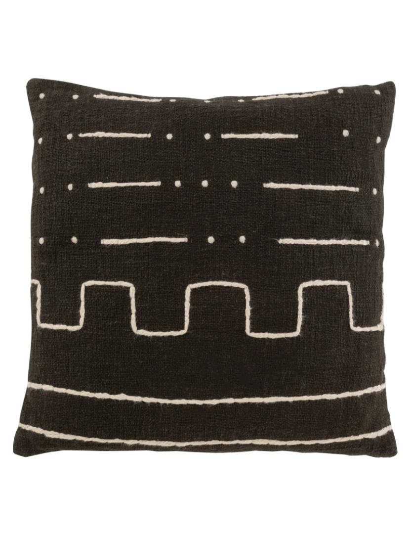 J-Line - J-Line Cushion desenho gráfico 1 algodão preto