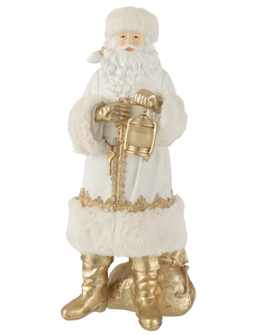 J-Line - J-Line Pere Noel Poly Blanc/Or