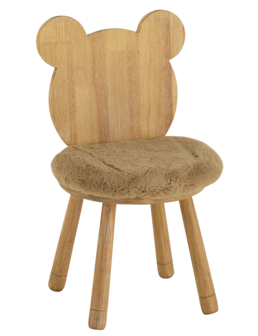 J-Line - Cadeira J-Line Criança urso madeira natural