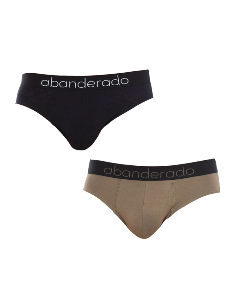 Abanderado - Pack 2 Slips Homem Sensitive Bamboo Preto e Verde Khaki