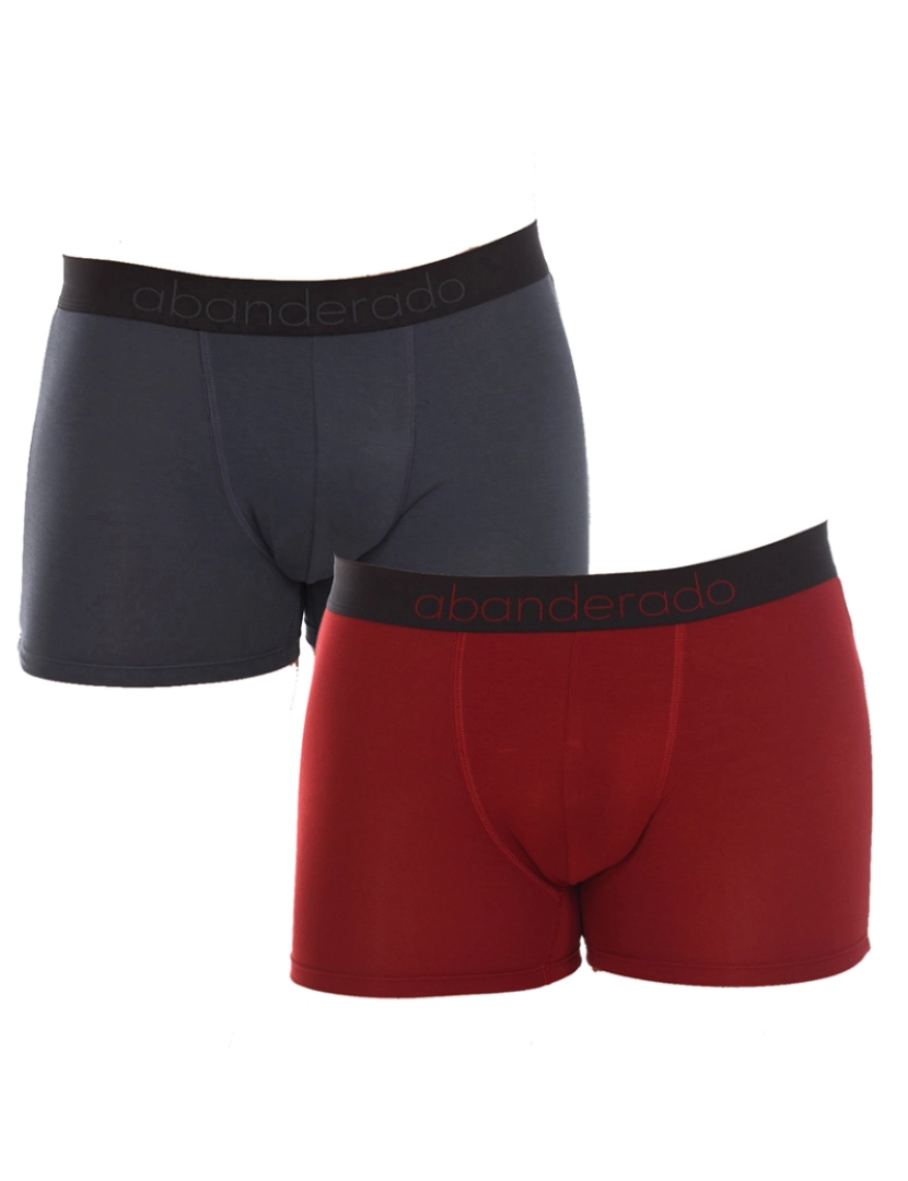 Abanderado - Pack 2 Boxers Homem Sensitive Bamboo Cinza e Bordeaux