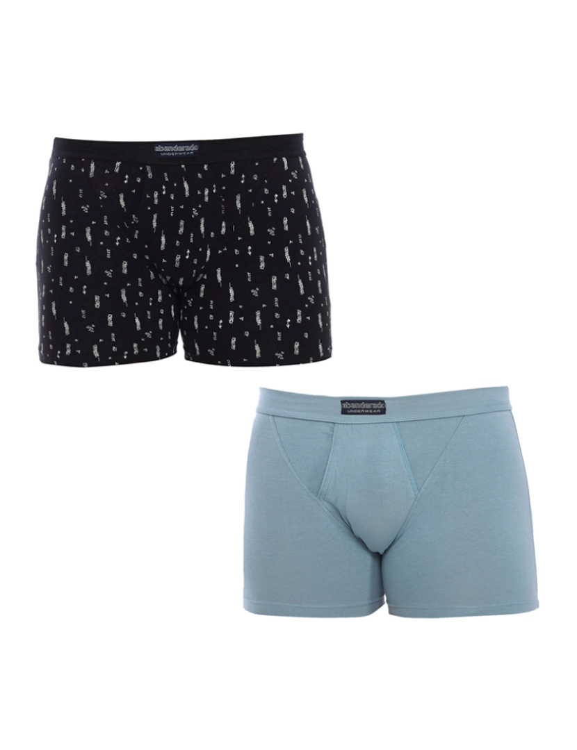 Abanderado - Pack 2 Boxers Homem Preto e Azul