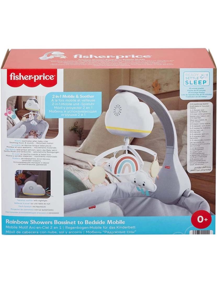 Fisher-Price - FISHER-PRICE MOBIL DE CABECEIRA ARCO IRIS HBP40