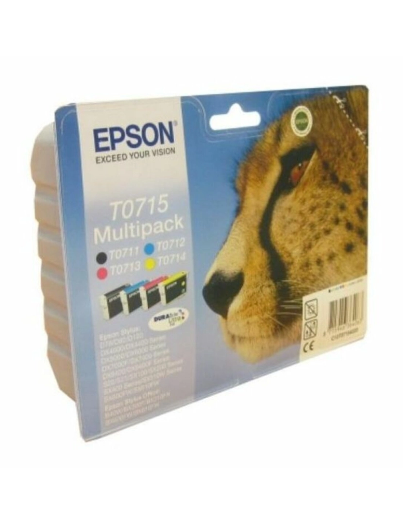 imagem de Tinteiro de Tinta Original Epson Multipack T0715 Amarelo Preto Ciano Magenta1