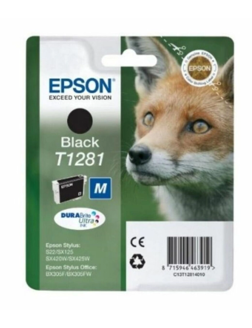 Epson - Tinteiro de Tinta Original Epson T1281 Preto