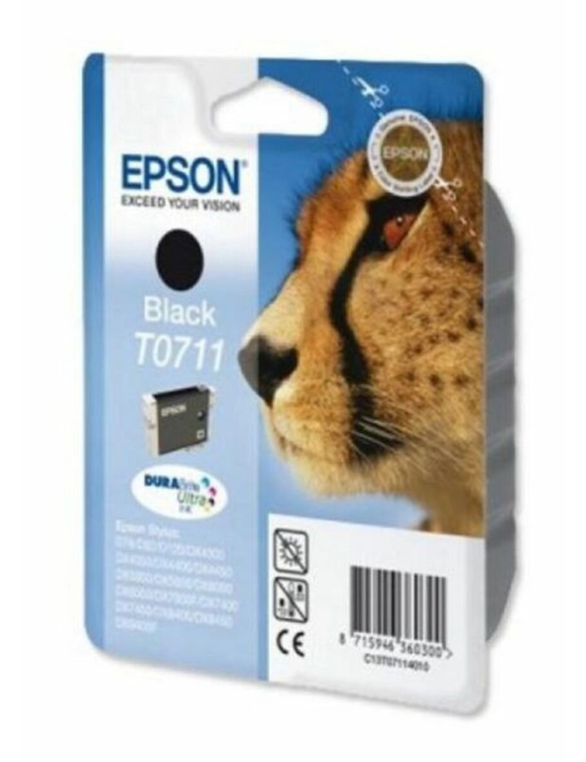 Epson - Tinteiro de Tinta Original Epson T0711 Preto