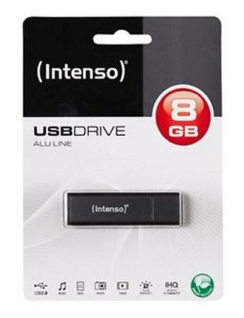 Intenso - Memória USB INTENSO ALU LINE 8 GB Antracite 8 GB Memória USB