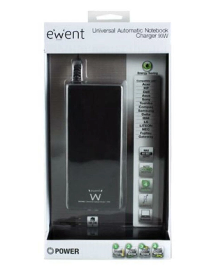 Ewent - Carregador para notebooks Ewent EW3966 90W