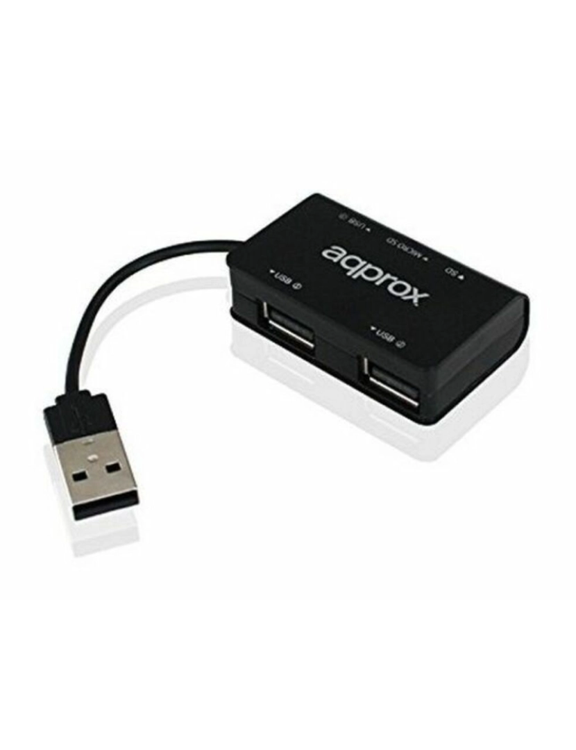 imagem de Hub USB approx! AAOAUS0122 SD/Micro SD Windows 7 / 8 / 10 USB 2.03