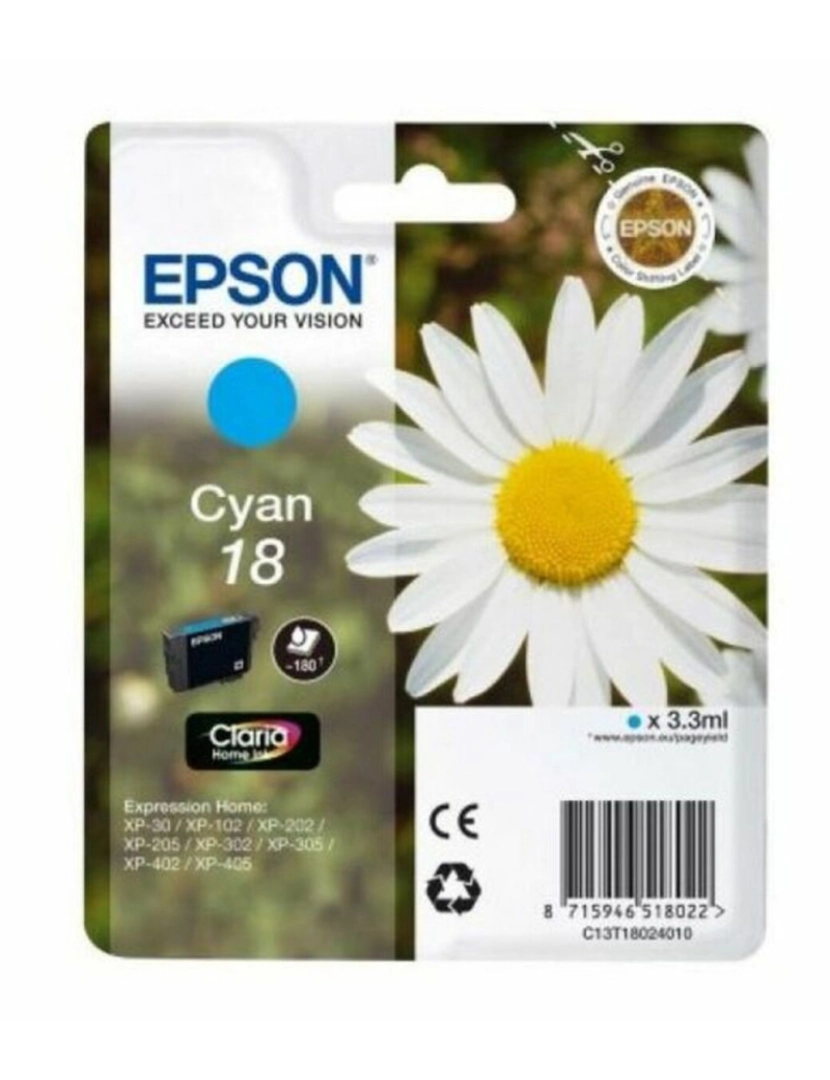 Epson - Tinteiro de Tinta Original Epson T1802 Ciano