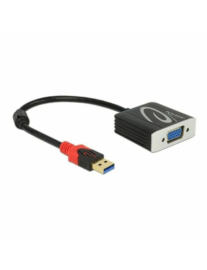 Delock - Adaptador USB 3.0 para VGA DELOCK 62738 20 cm Preto