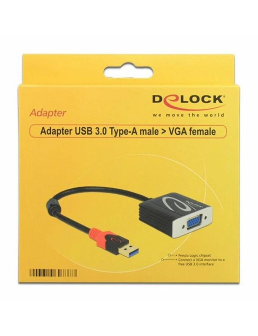 imagem de Adaptador USB 3.0 para VGA DELOCK 62738 20 cm Preto2