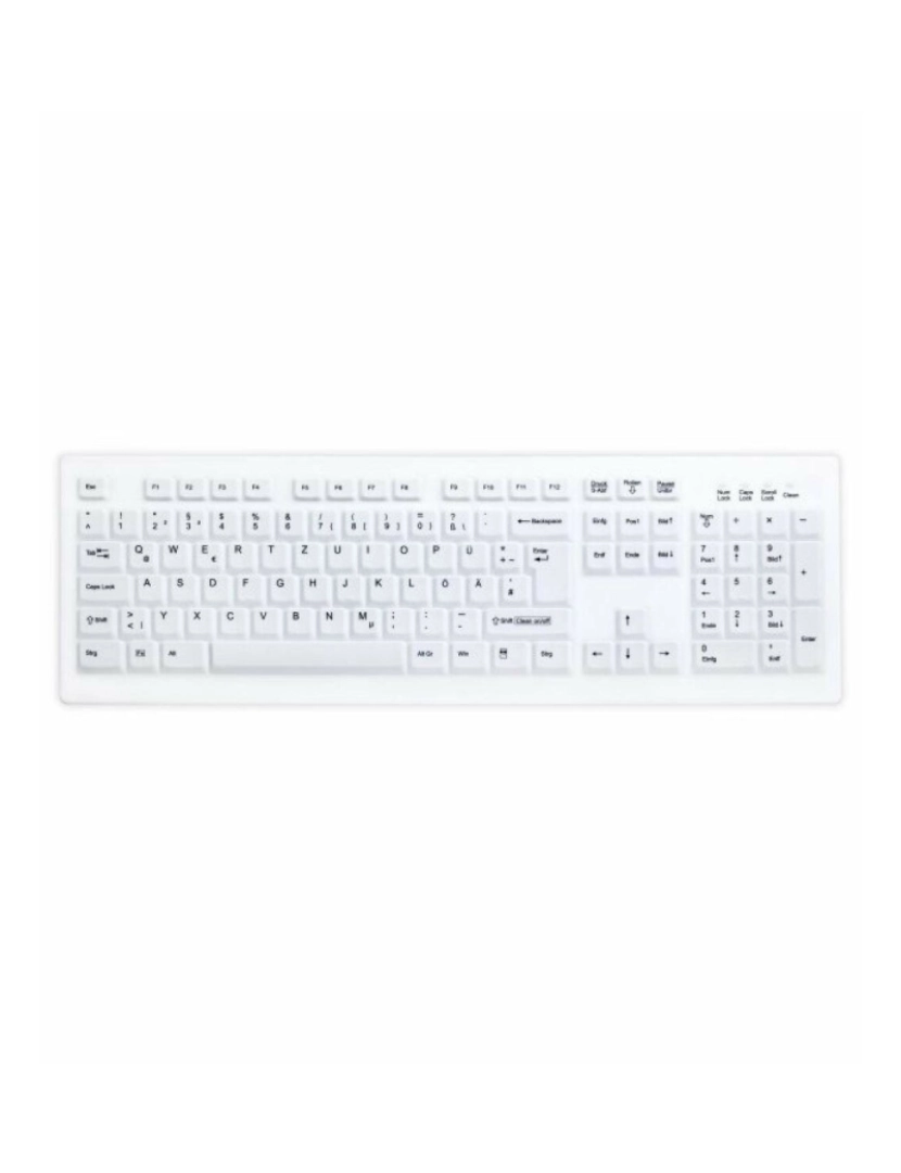 Active Key - Teclado Lavável Desinfetável Active Key FTRTUS0300 USB Branco