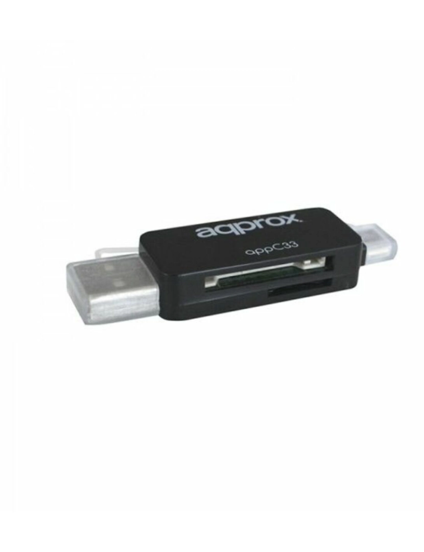 imagem de Leitor de Cartões approx! FLTLFL0083 APPC33 Micro SD/SD/MMC Micro USB 480 Mbps 32 GB Preto2