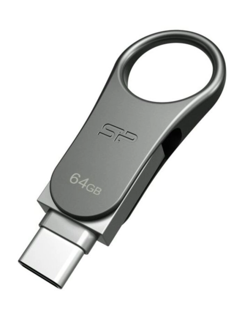 imagem de Memória USB Silicon Power C80 64 GB Preto titânio2