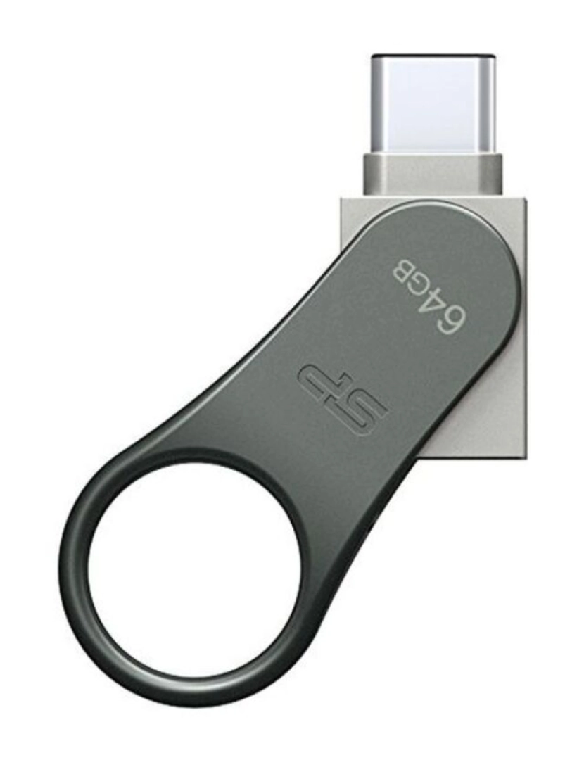 imagem de Memória USB Silicon Power C80 64 GB Preto titânio4