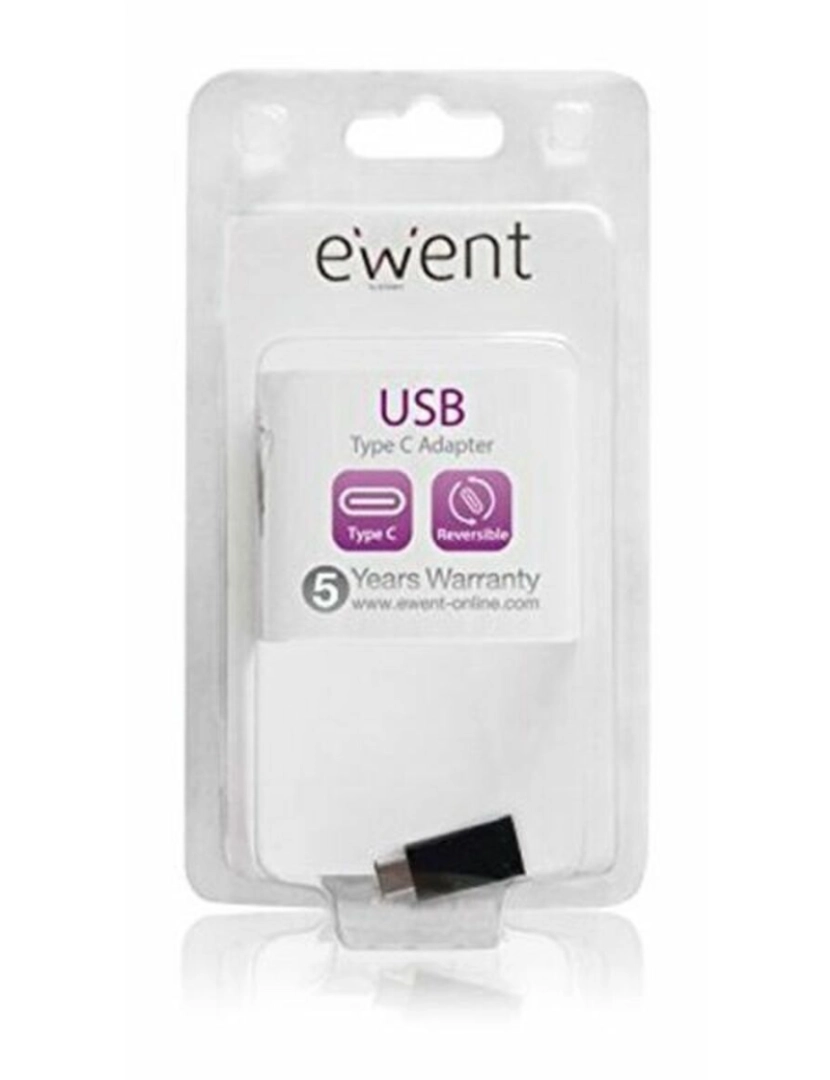 imagem de Adaptador USB C para Micro USB 2.0 Ewent EW9645 5V Preto2