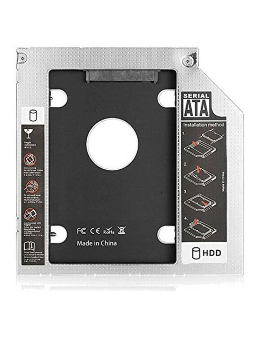 imagem de Adaptador HDD/SSD SATA para Unidade Ótica (9,5 mm) Ewent EW70033