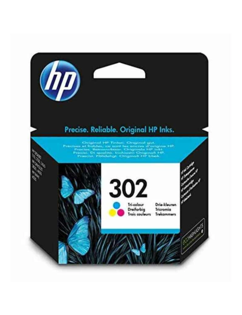 HP - Tinteiro de Tinta Original HP F6U65AE Tricolor Ciano/Magenta/Amarelo