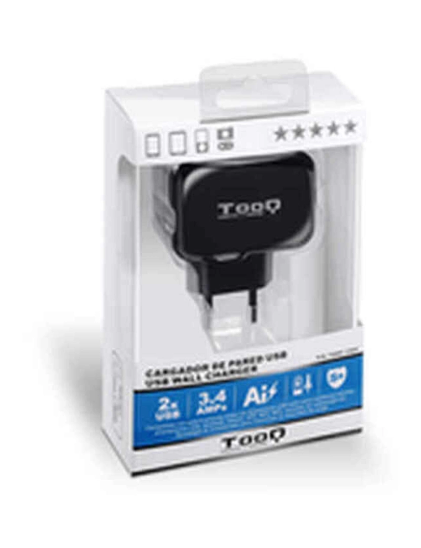 TooQ - Carregador de Parede TooQ TQWC-1S02 USB 17W Preto 17 W